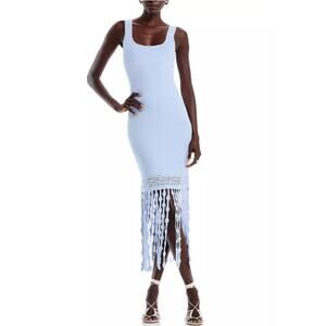 Simkhai French Blue Signa Fringe Dress Size M